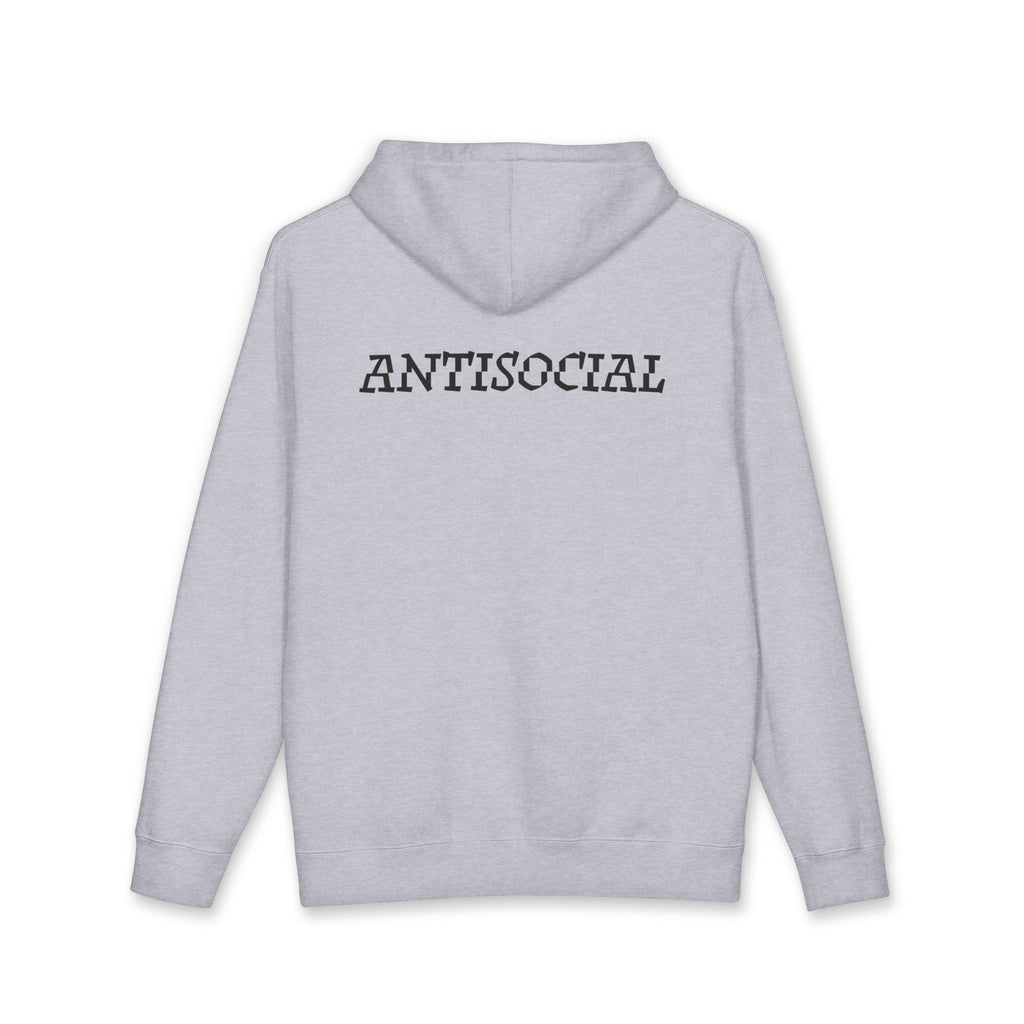 Antisocial Hoodie - Black lettering