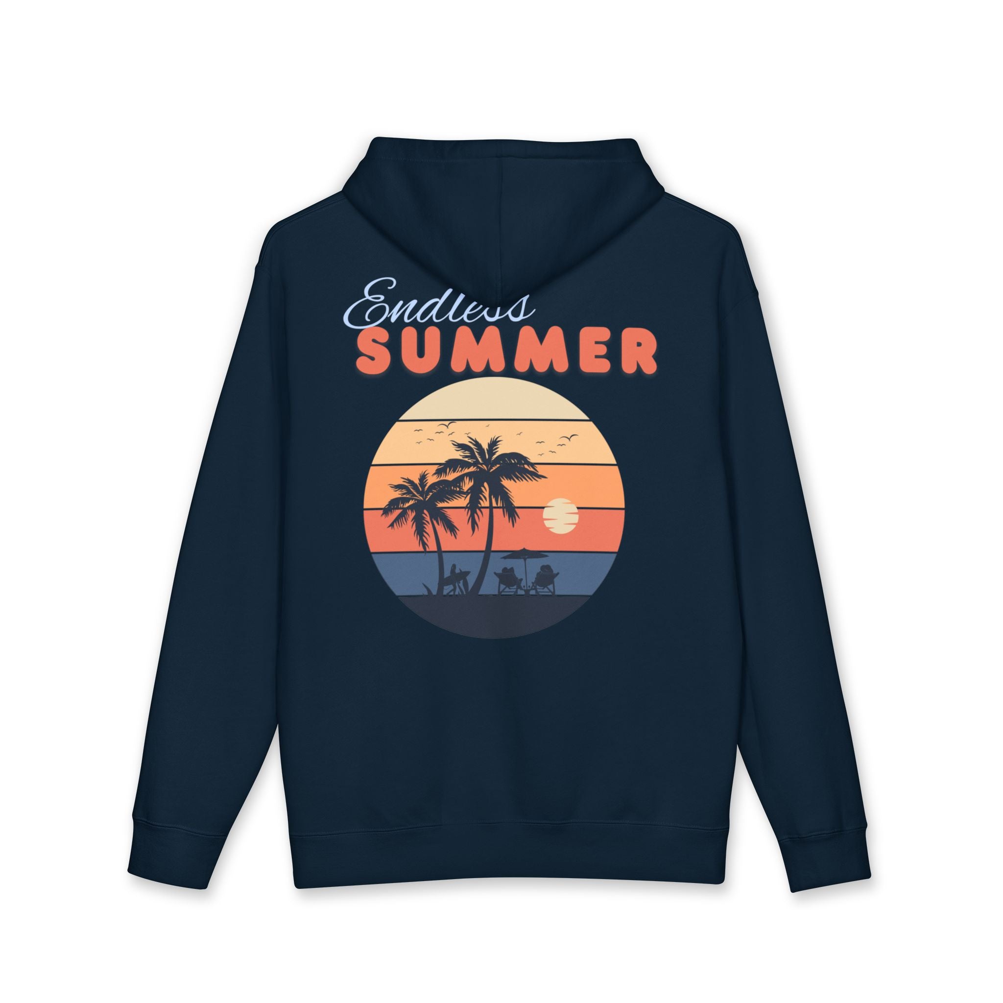 Endless Summer Retro Palm Sunset Graphic Hoodie