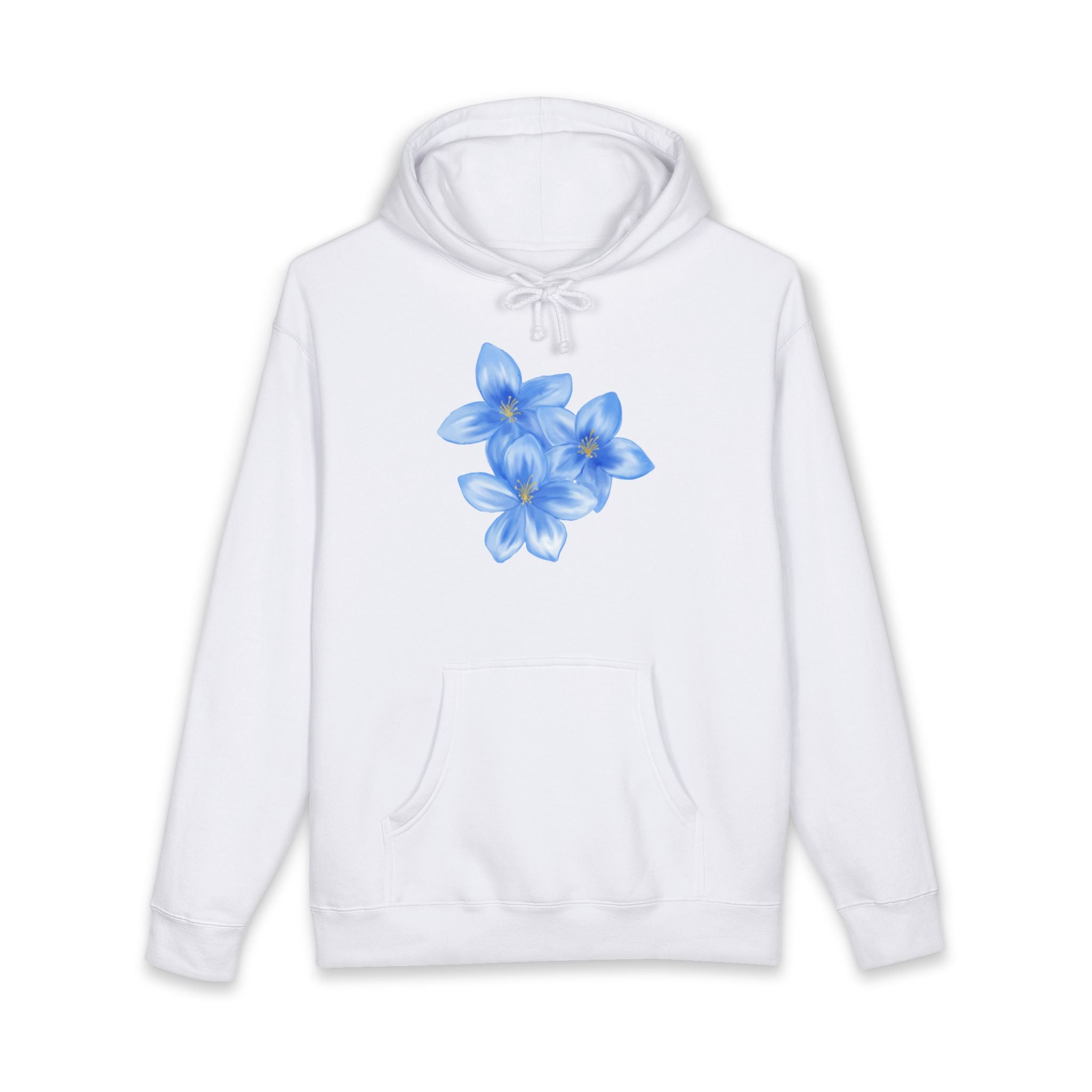 Blue Floral Hoodie