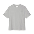"Living Proof of a Loving God" Floral Oversized Tee - White Cross