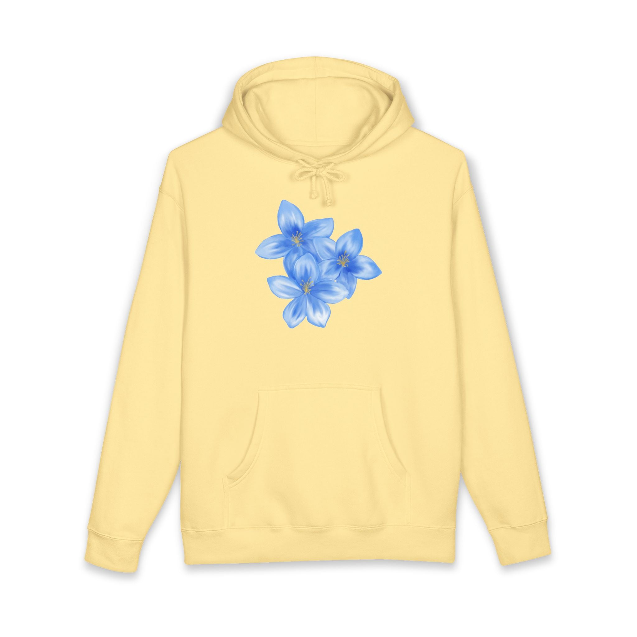 Blue Floral Hoodie