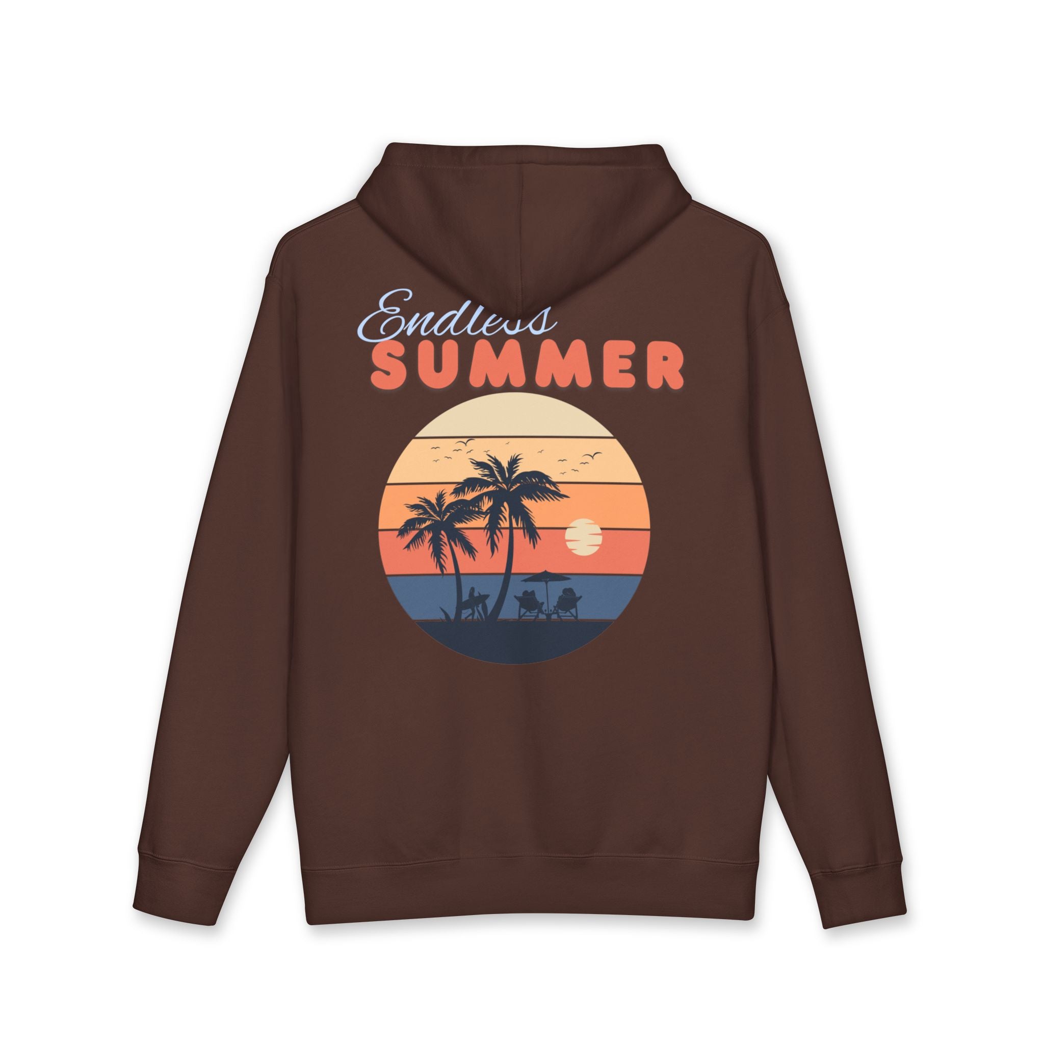 Endless Summer Retro Palm Sunset Graphic Hoodie