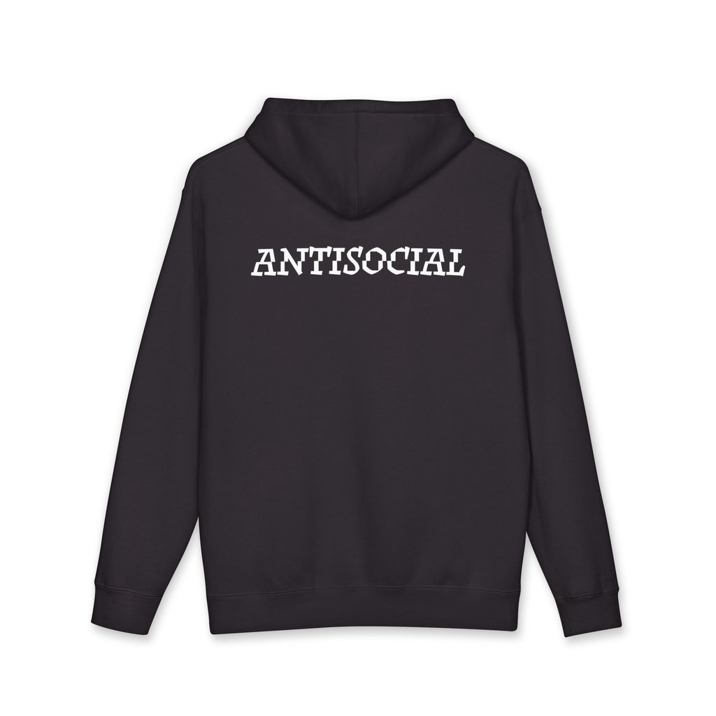 Antisocial Hoodie — White lettering