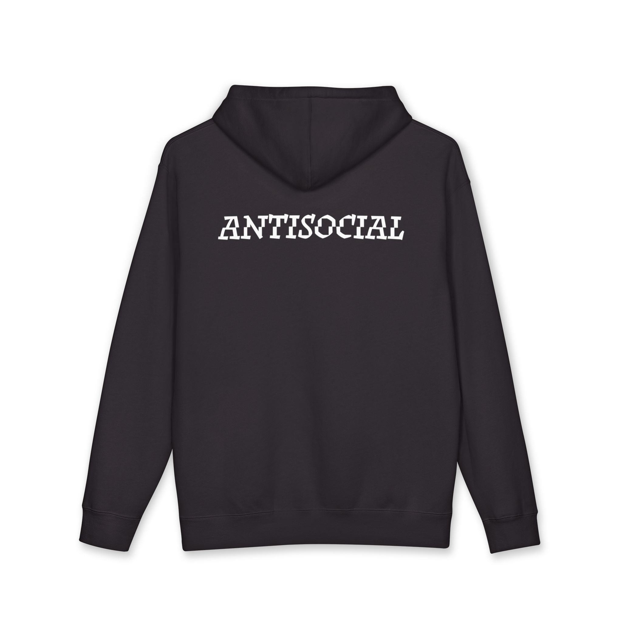 Antisocial Hoodie — White lettering