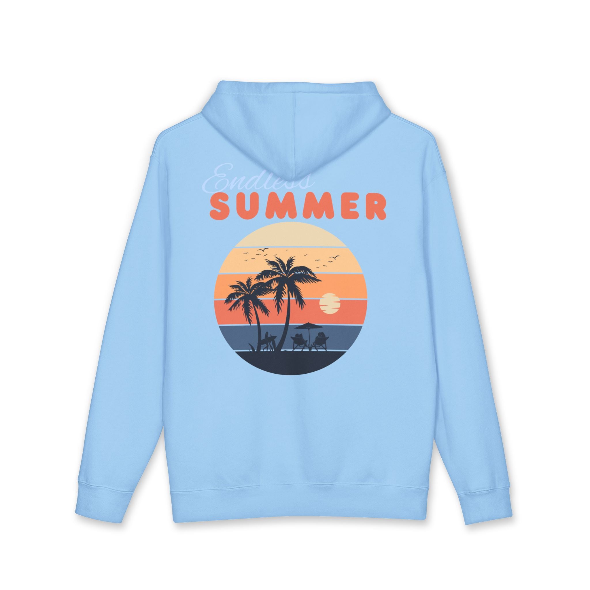 Endless Summer Retro Palm Sunset Graphic Hoodie