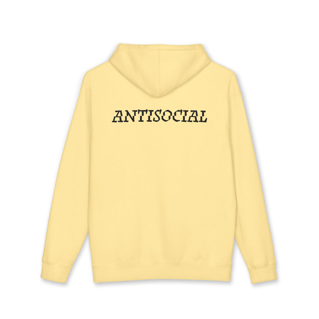 Antisocial Hoodie - Black lettering