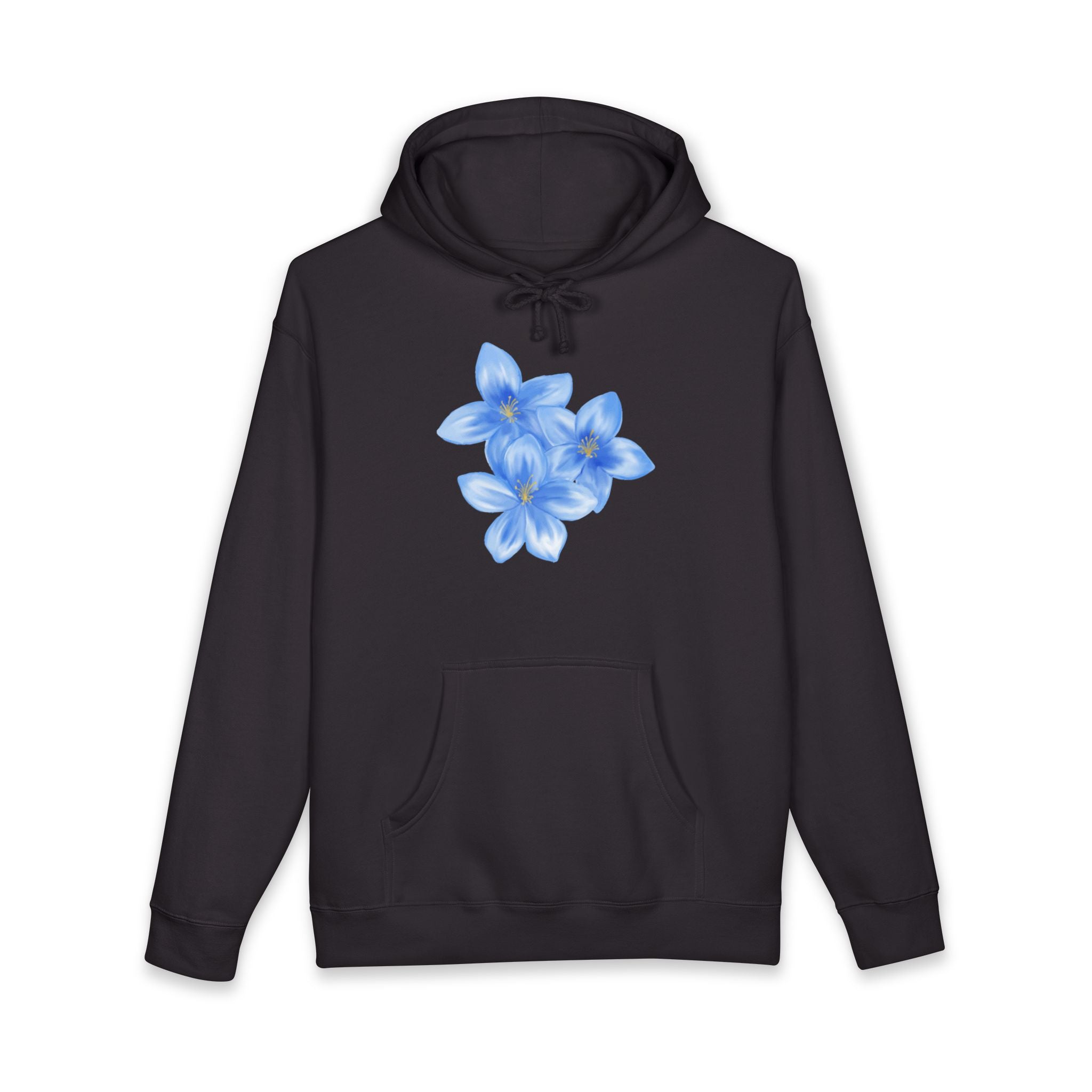 Blue Floral Hoodie