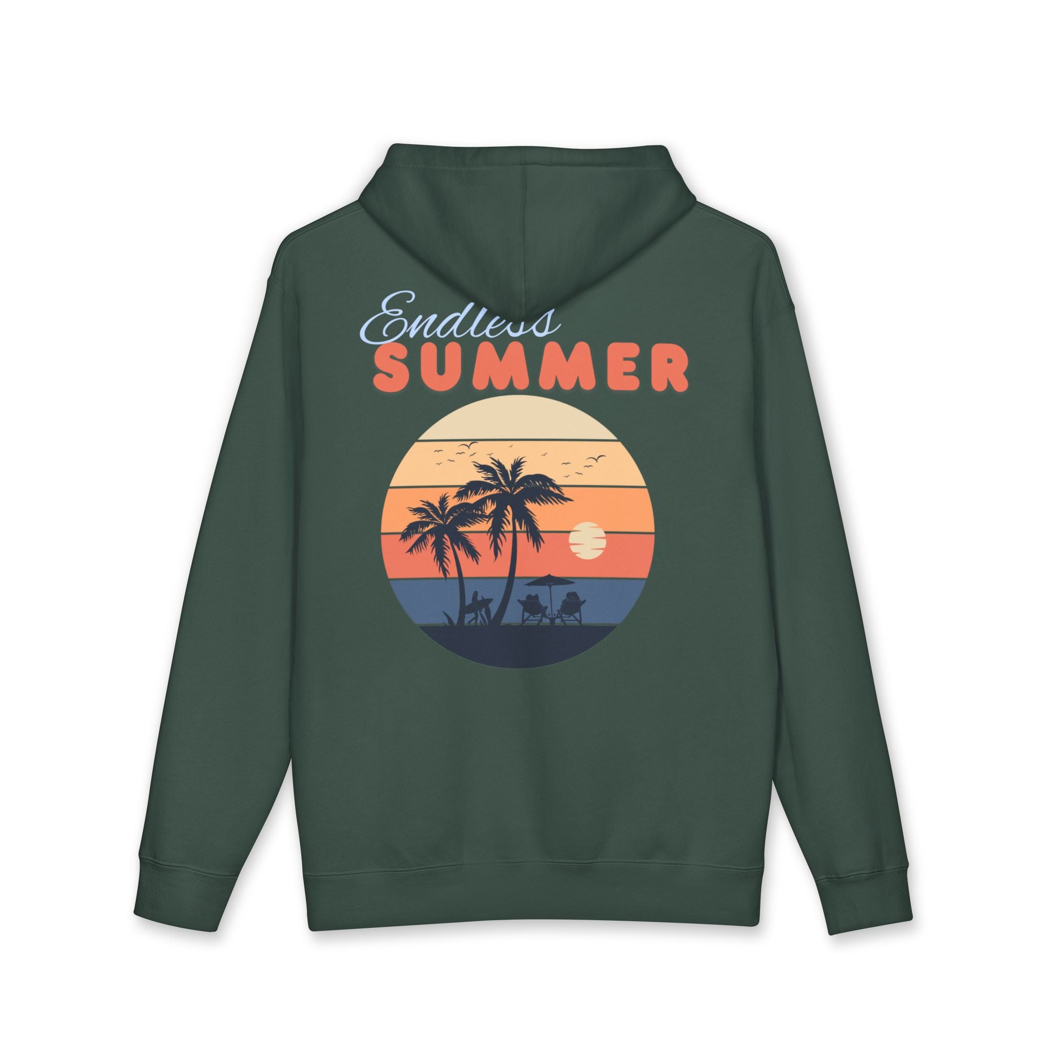 Endless Summer Retro Palm Sunset Graphic Hoodie