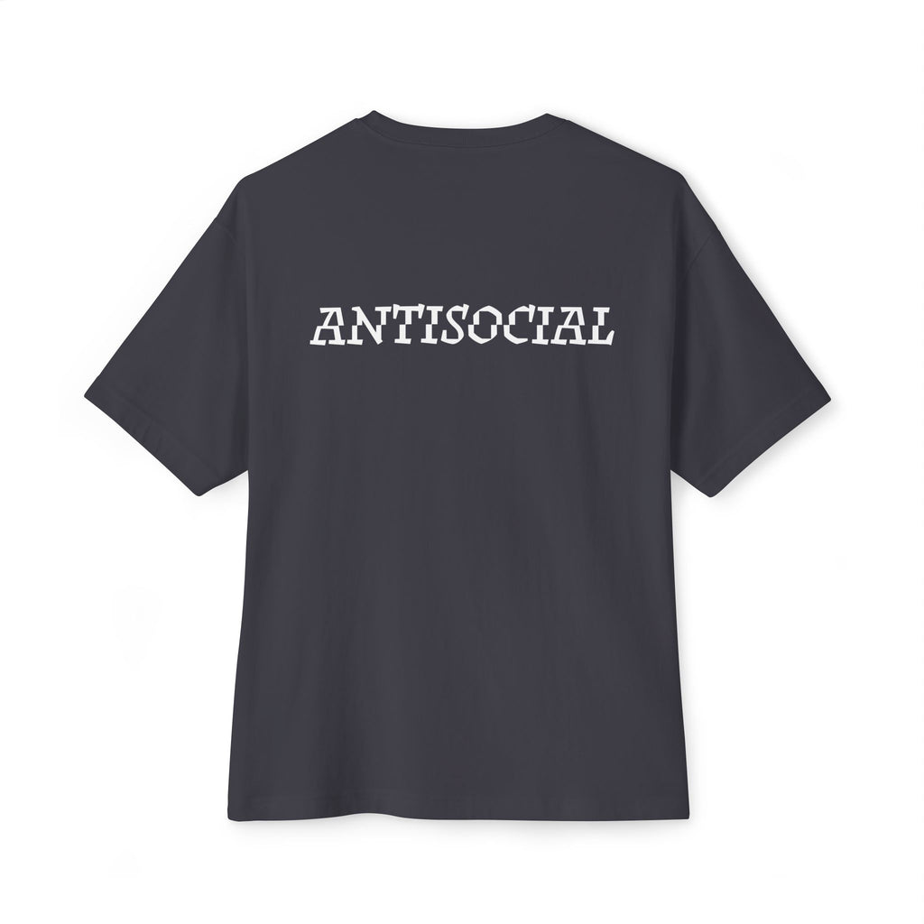 Antisocial Oversized Tee - White lettering