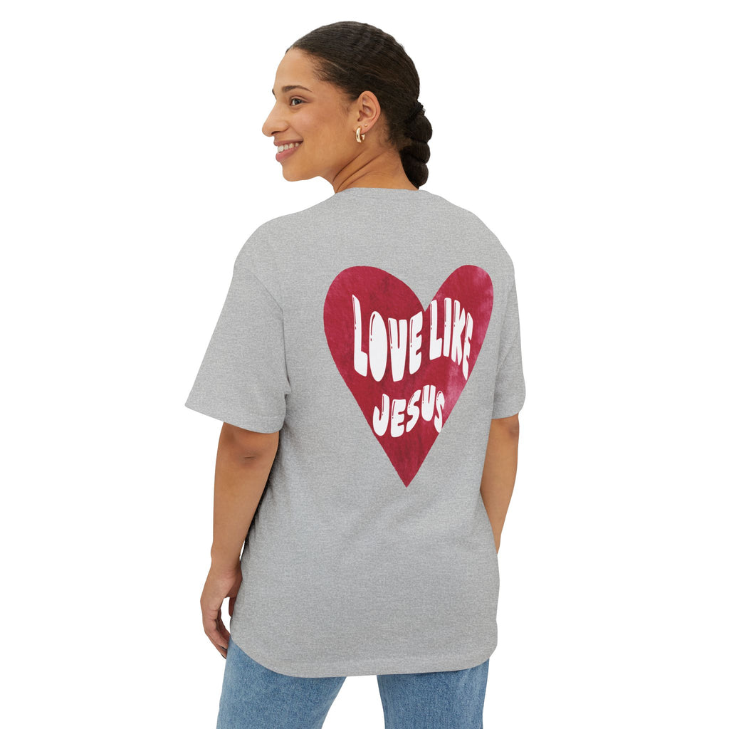 "Love Like Jesus" - Oversized Tee - White Cross