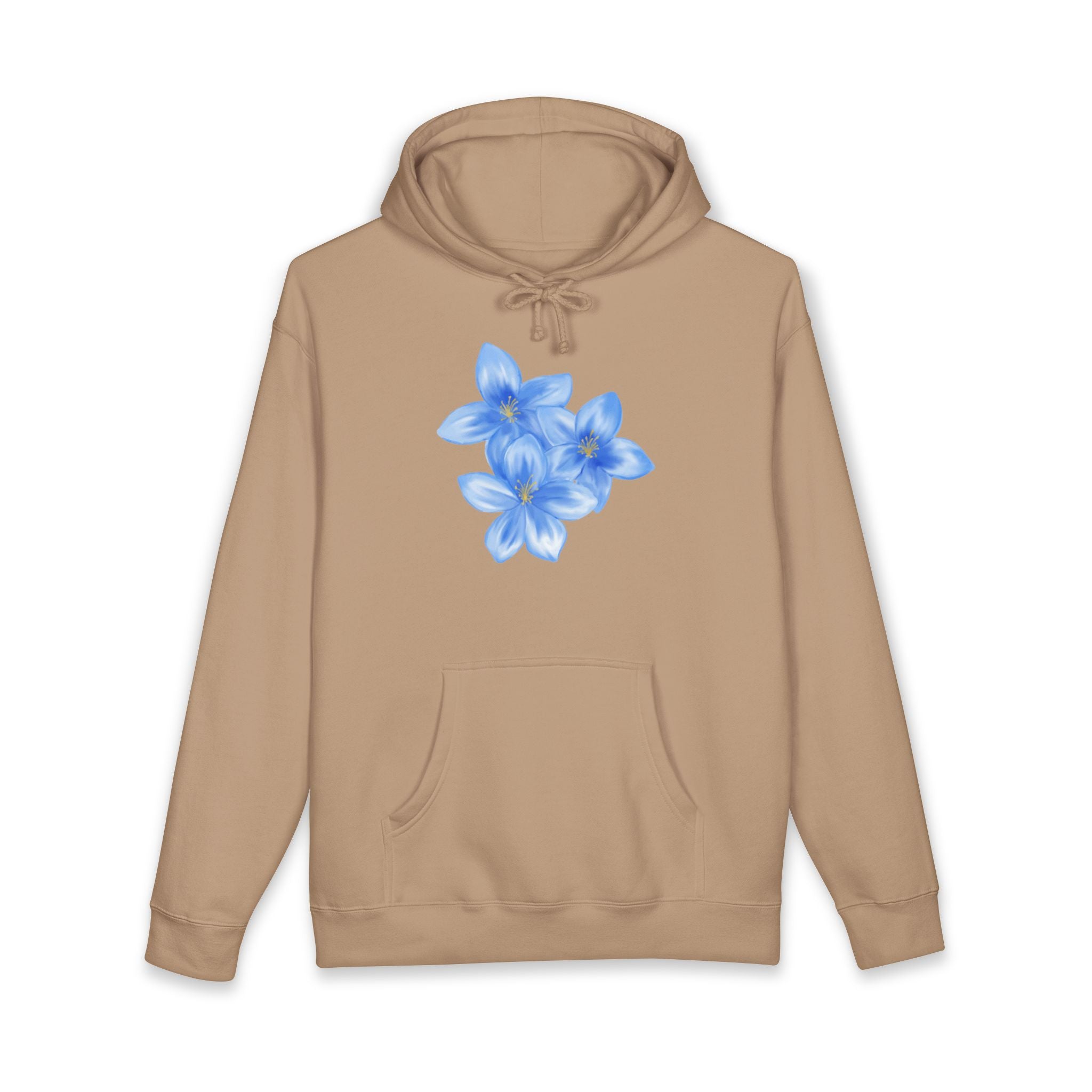 Blue Floral Hoodie