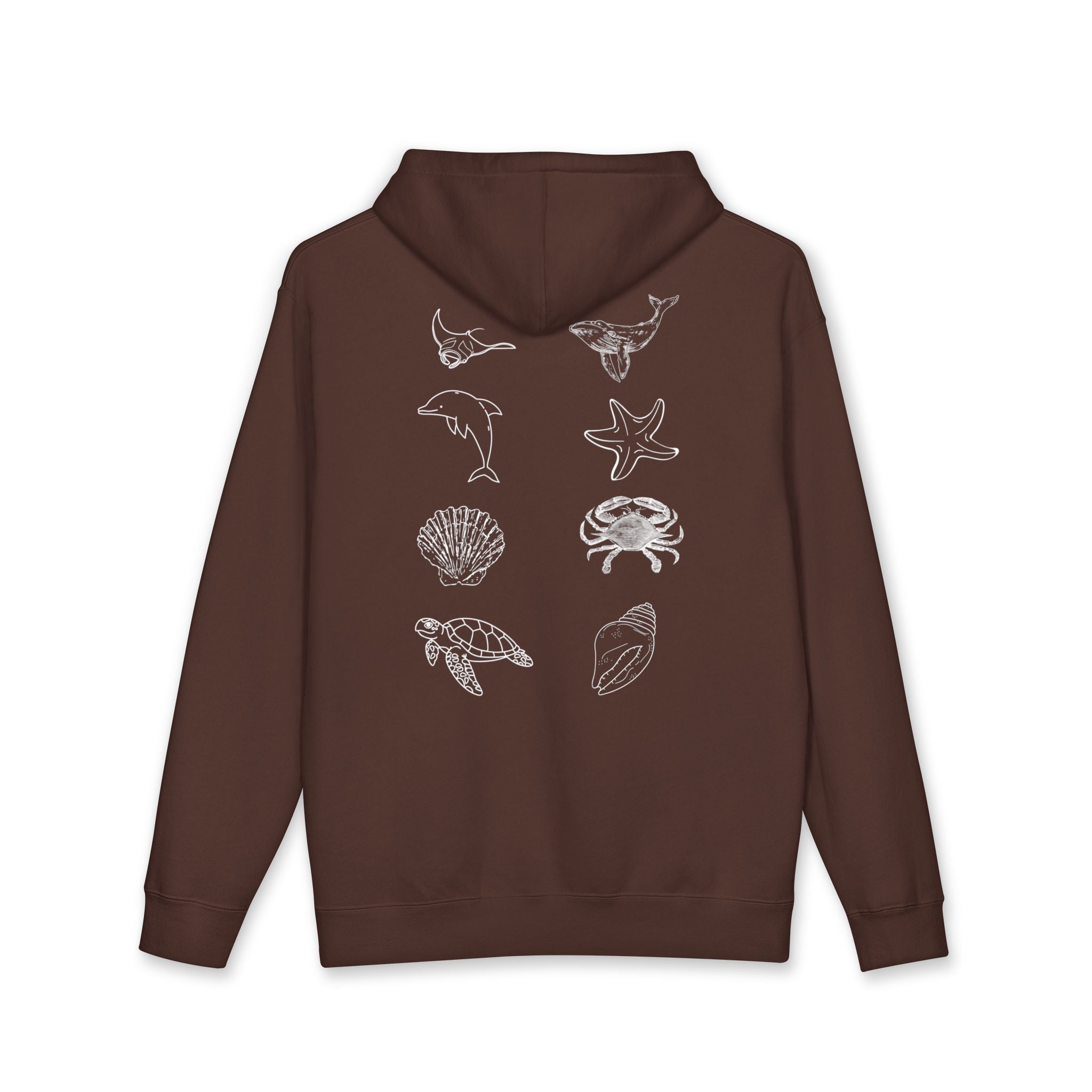 Ocean Life Sketch Back Print Hoodie