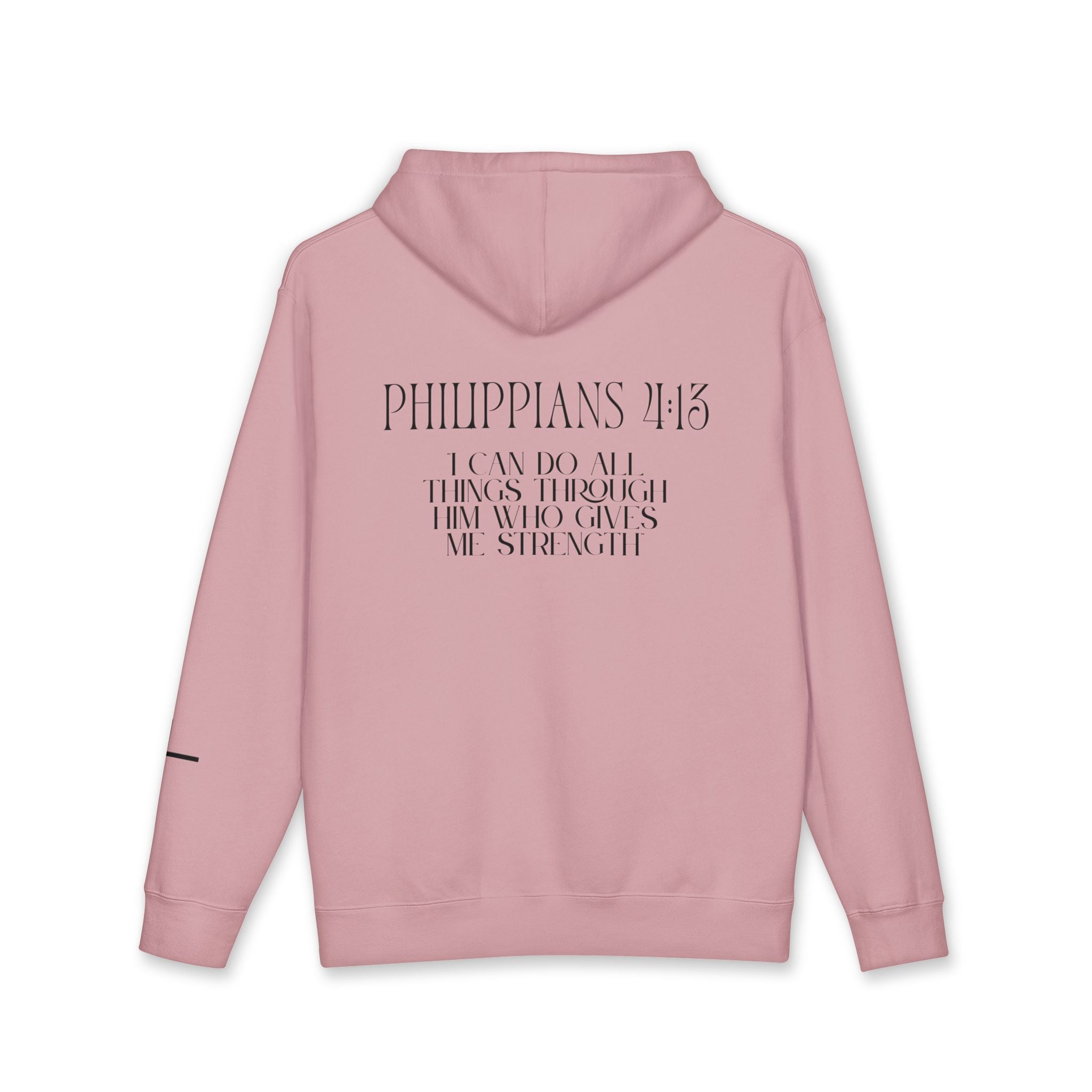 Philippians 4:13 Hoodie — Black Lettering