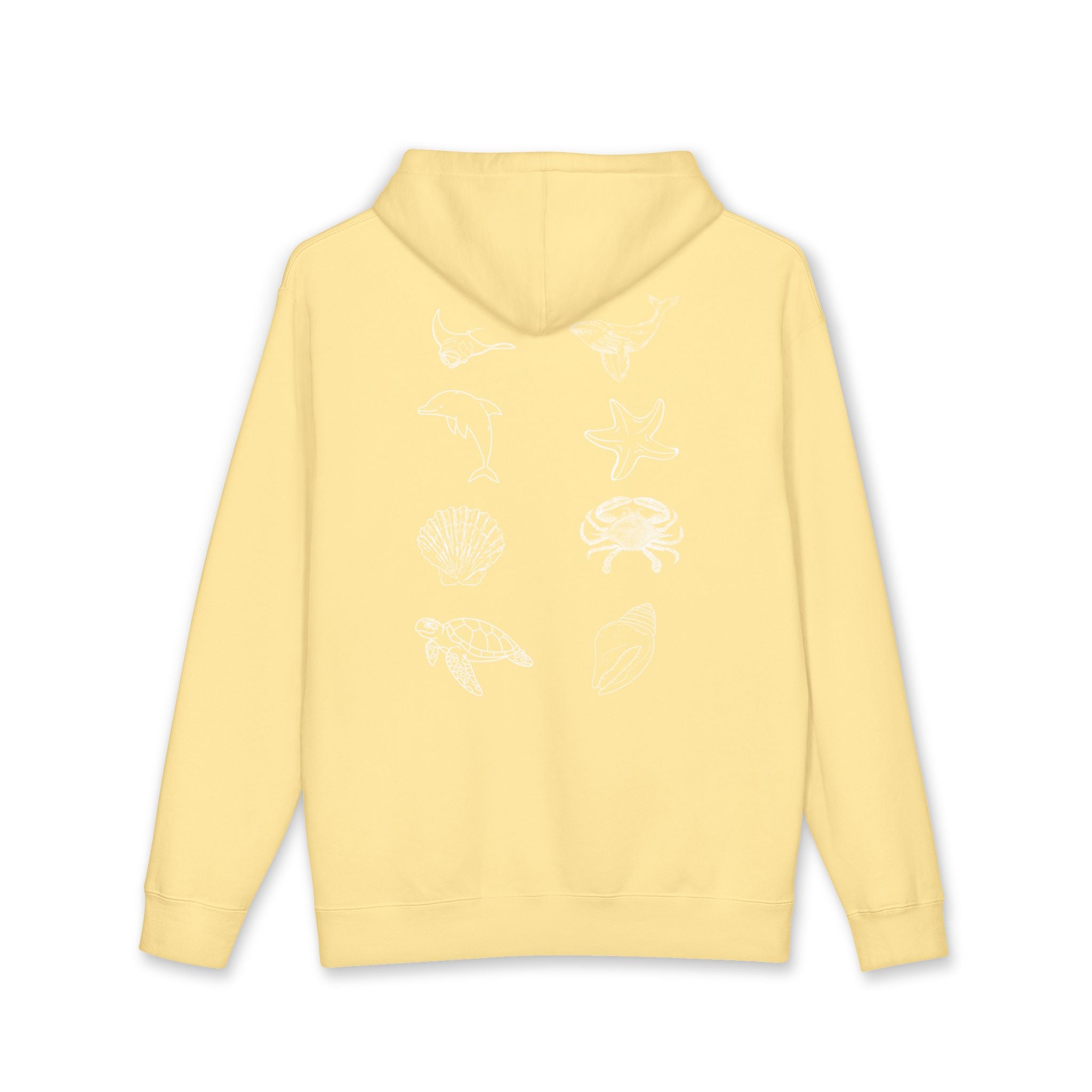 Ocean Life Sketch Back Print Hoodie
