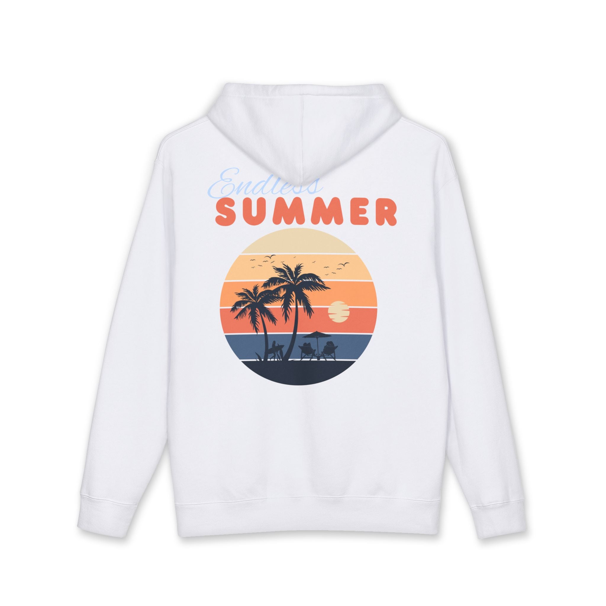 Endless Summer Retro Palm Sunset Graphic Hoodie