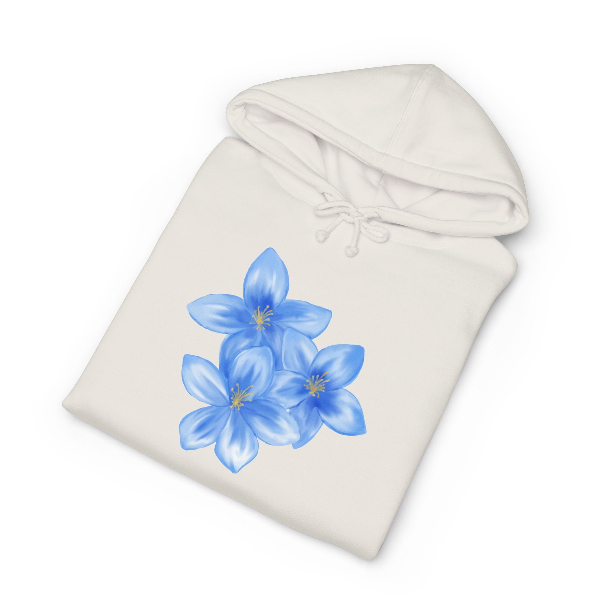 Blue Floral Hoodie