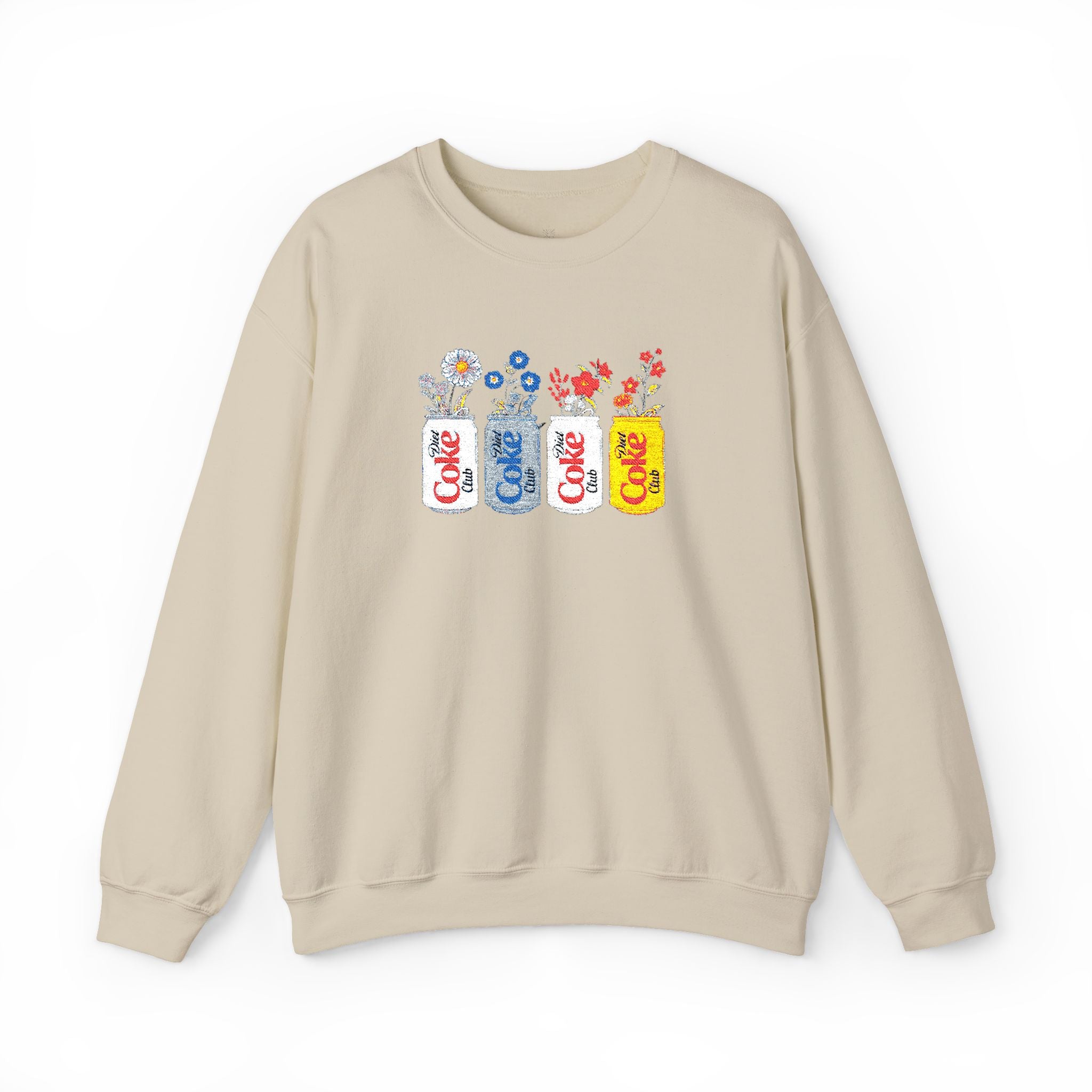 Embroidered Floral Diet Coke Crewneck
