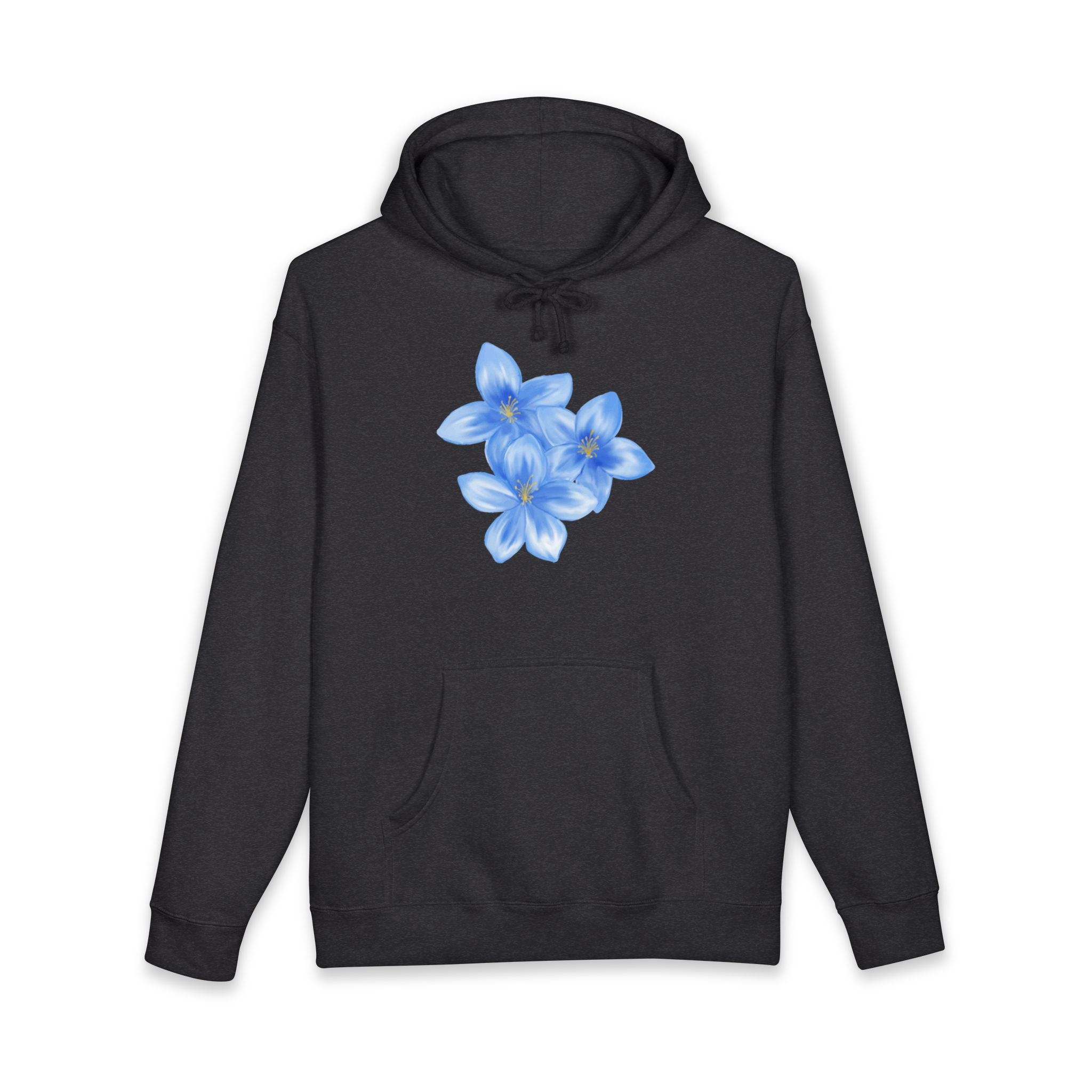 Blue Floral Hoodie
