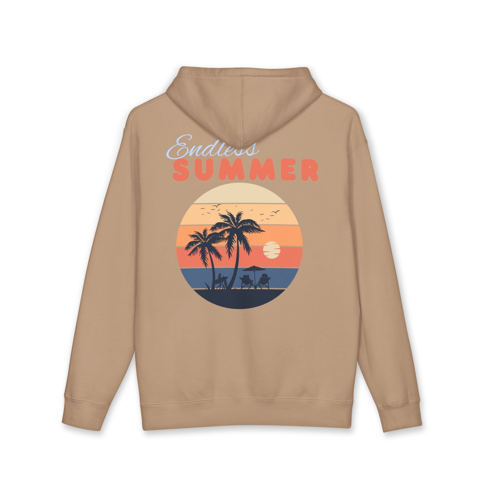Endless Summer Retro Palm Sunset Graphic Hoodie