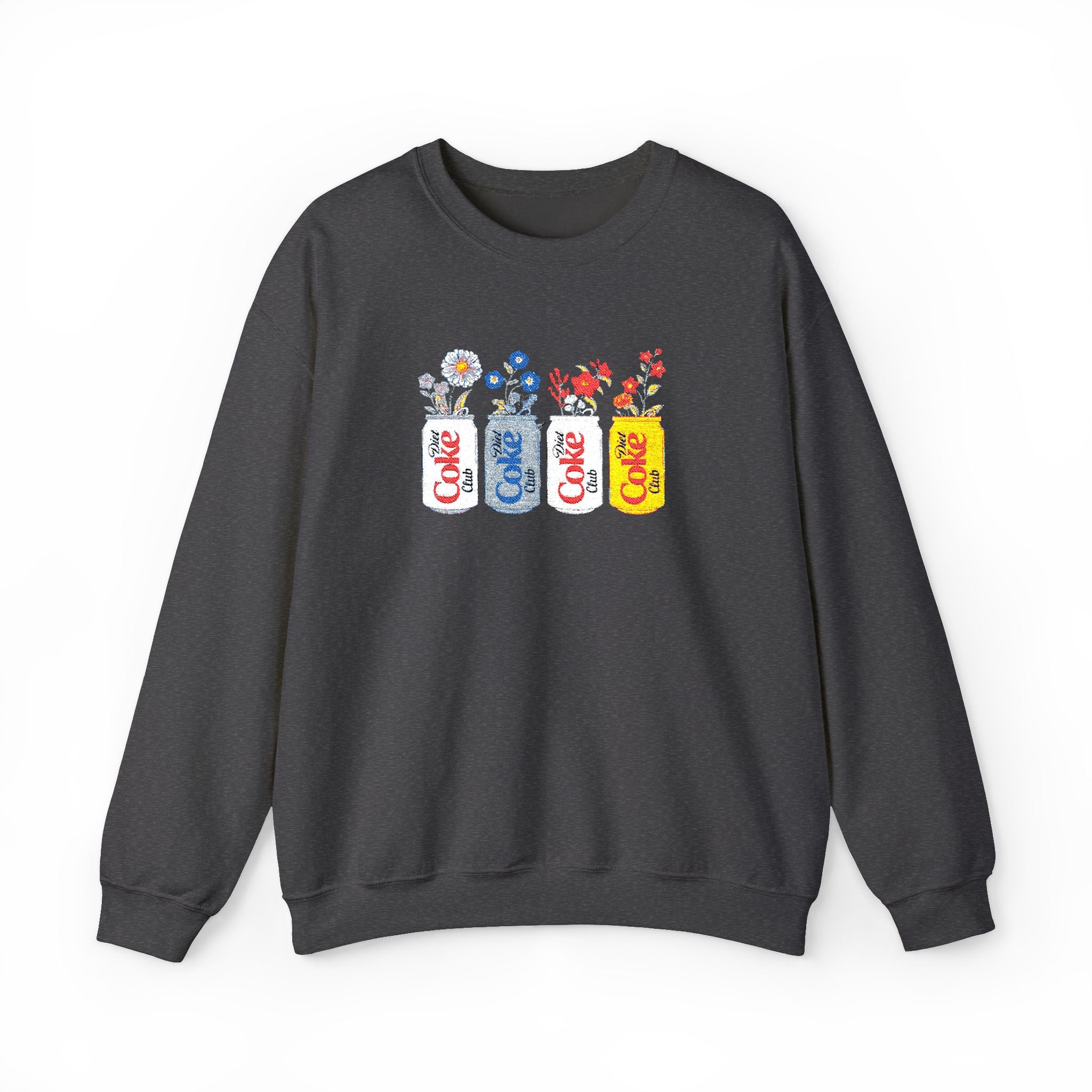 Embroidered Floral Diet Coke Crewneck