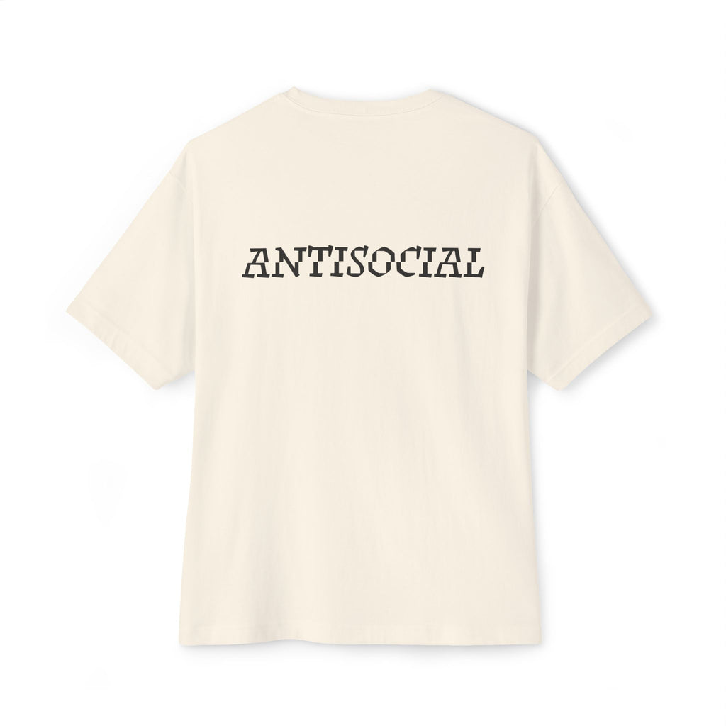 Antisocial Oversized Tee - Black lettering