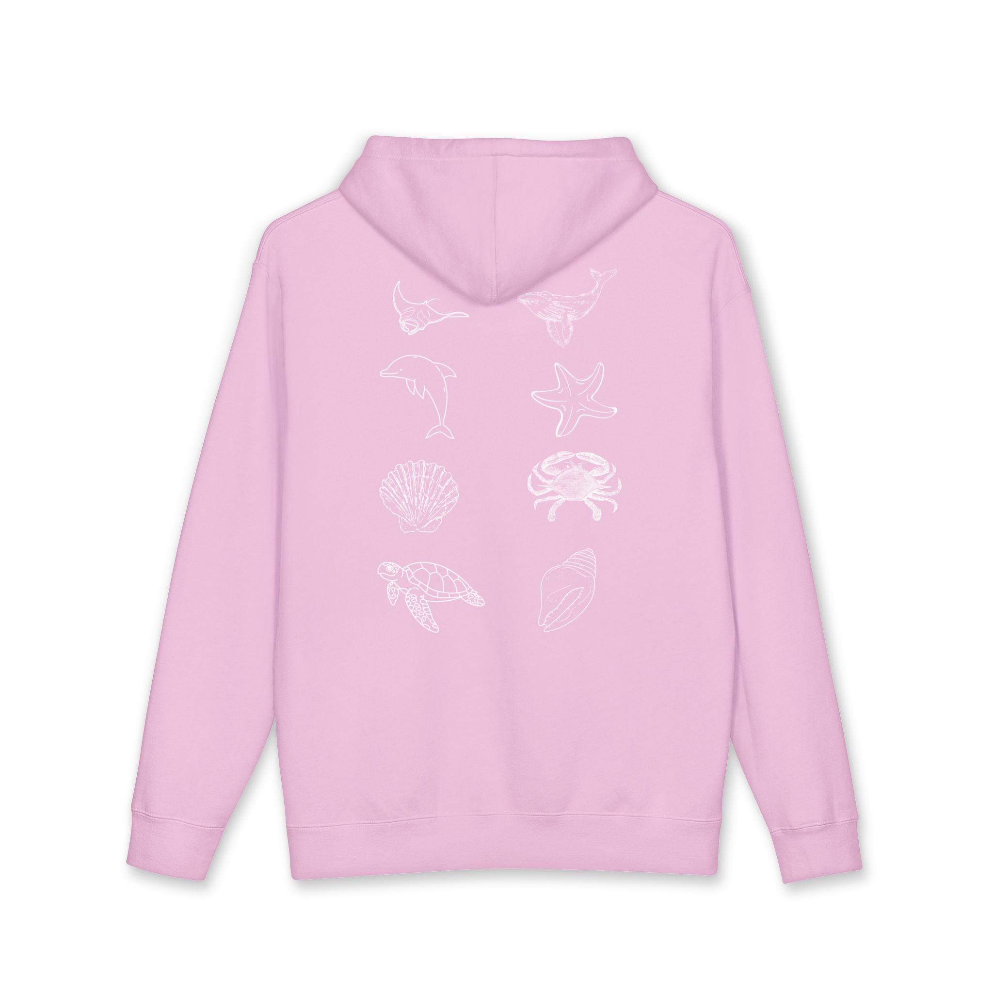 Ocean Life Sketch Back Print Hoodie
