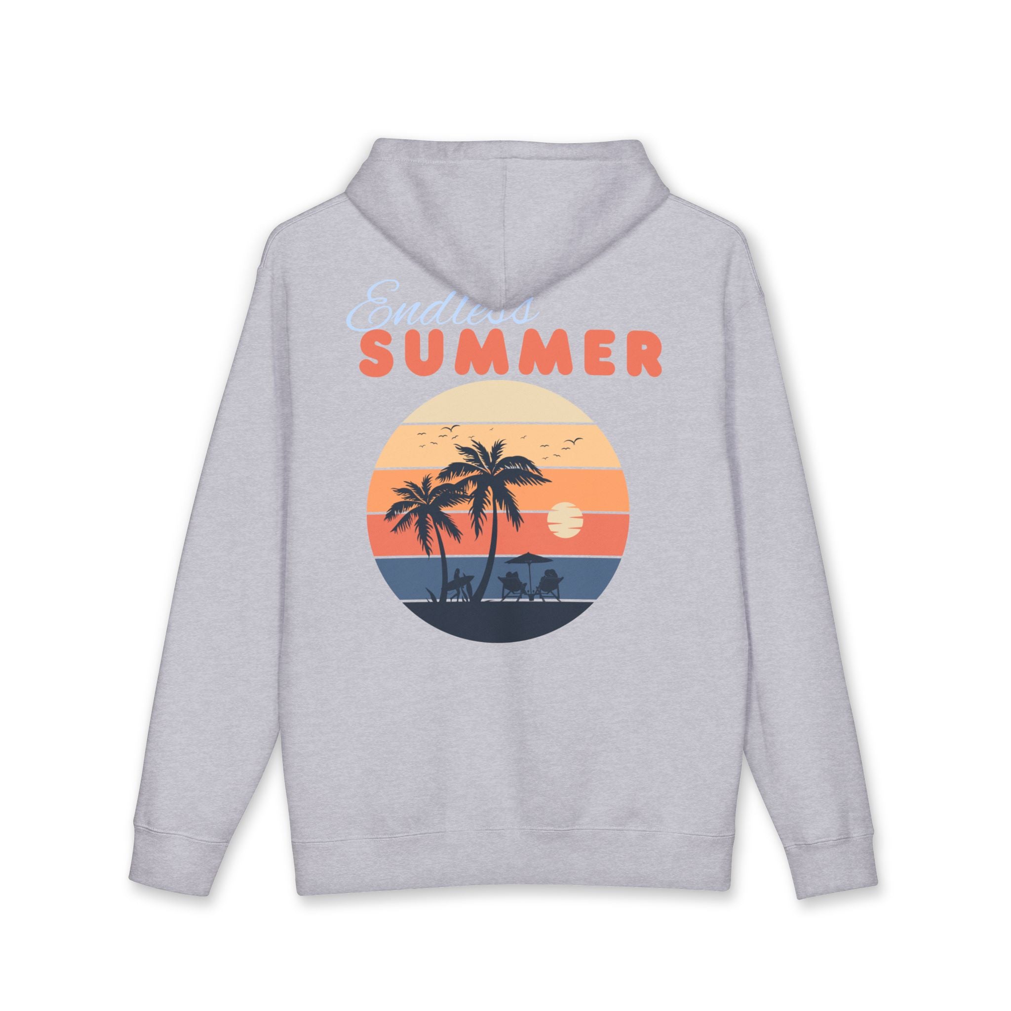 Endless Summer Retro Palm Sunset Graphic Hoodie