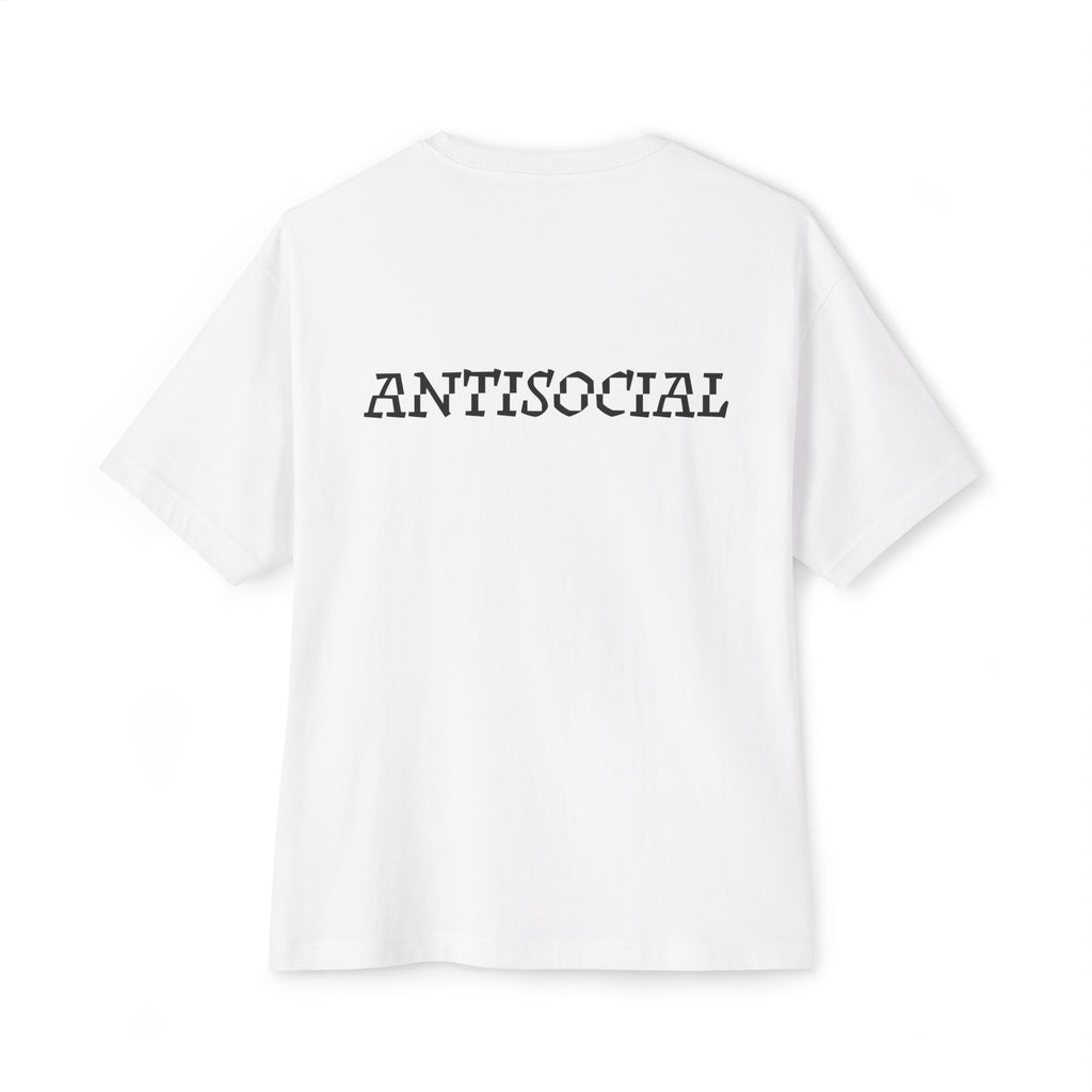 Antisocial Oversized Tee - Black lettering