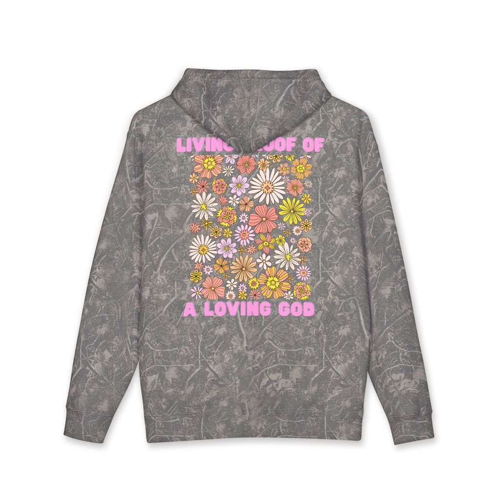“Living Proof of a Loving God” - Floral Design Hoodie